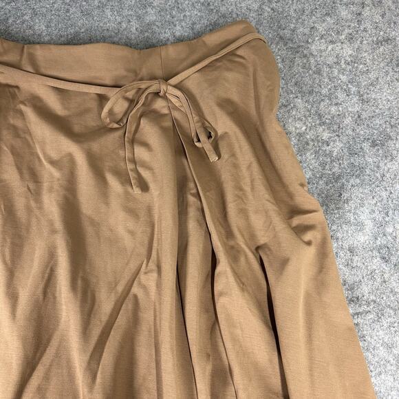 OGL Maxi Skirt Women’s 2XL Bamboo Belted Fit And Flare Brown Capsule Office - Picture 2 of 10